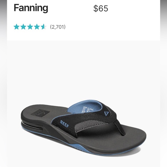 Reef- Mick Fanning Sandals- Bottle Opener FlipFlop- Men 9- Turquoise/Pink/Navy - Picture 3 of 11